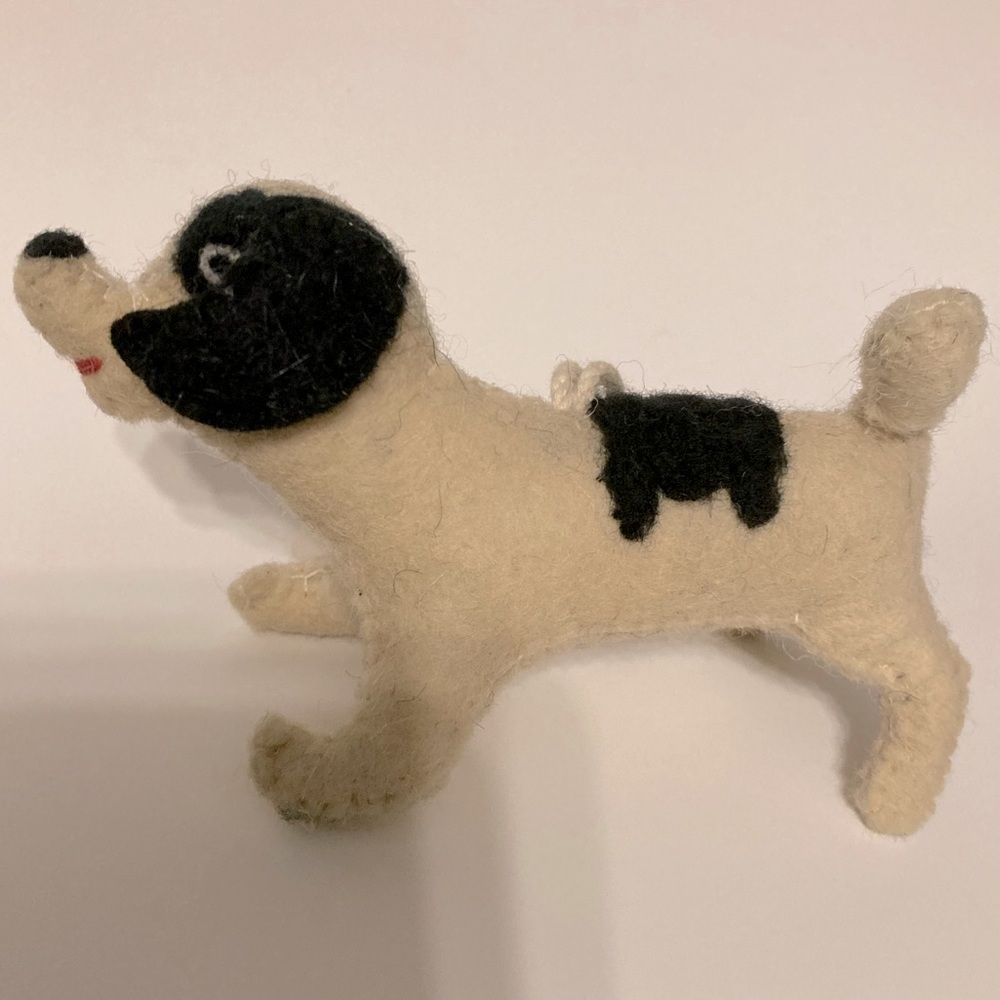 “TERRIER” Felted Dog Ornament - Picture 3 of 7